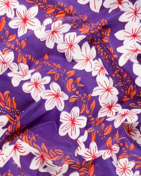 Tissu Polynésien TAURA Violet - Tissushop